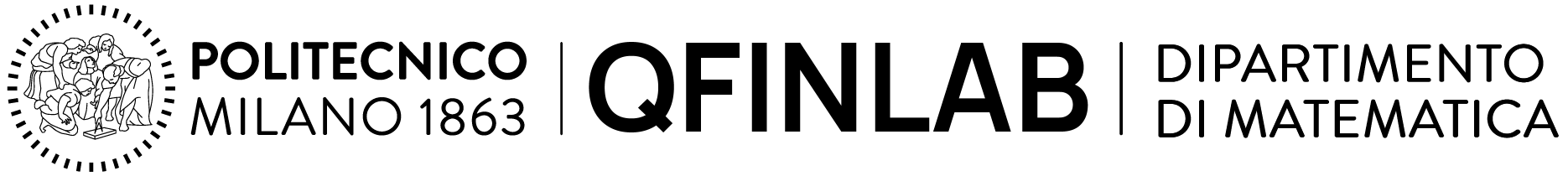 Logo Polimi, Qfinlab e Dipartimento di Matematica